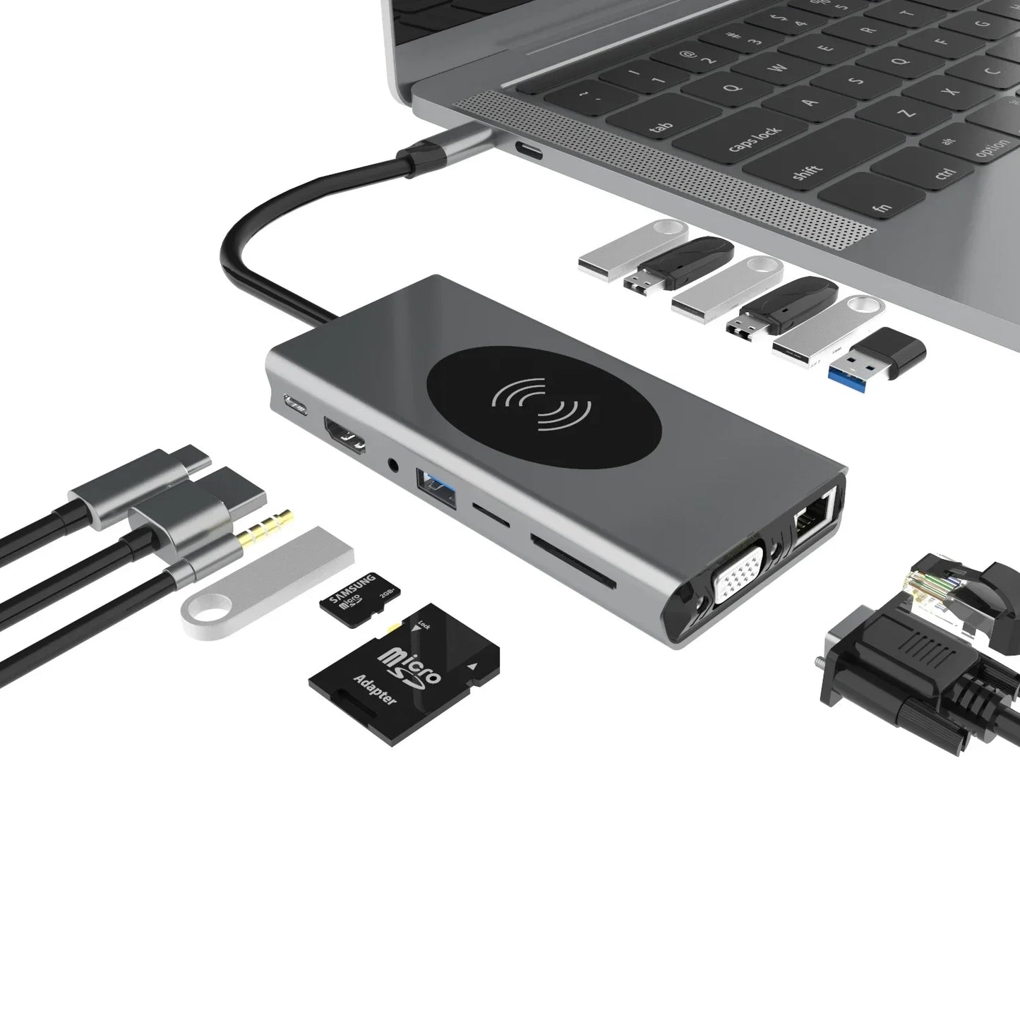 USB C to Hdmi-Compatible Type C HUB 4K 30Hz USB 3.0 HUB Adapter Dock PD 87W USB C Splitter for Macbook Pro Air Samsung S20 Dex