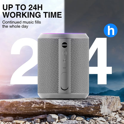 Bluetooth Speaker, Portable Wireless Bluetooth 5.0 Speaker with Stereo Bass, up to 100 Ft Bluetooth Range, IPX7 Waterproof Mini Bluetooth Speaker