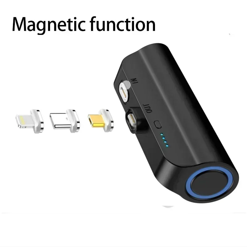3000mAh Magnetic Power Bank: Mini Portable Charger for iPhone, Samsung & More