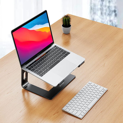 Aluminum Laptop Stand, Ergonomic Detachable Computer Stand, Riser Holder Notebook Stand Compatible with Air, Pro, Dell, HP, Lenovo More 10-15.6" Laptops, Black