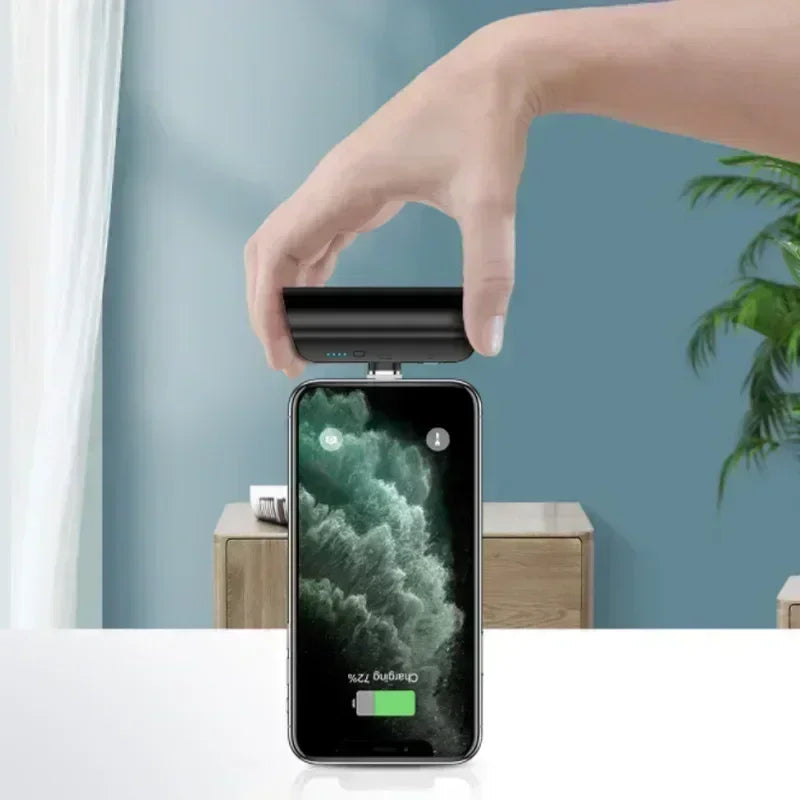 3000mAh Magnetic Power Bank: Mini Portable Charger for iPhone, Samsung & More