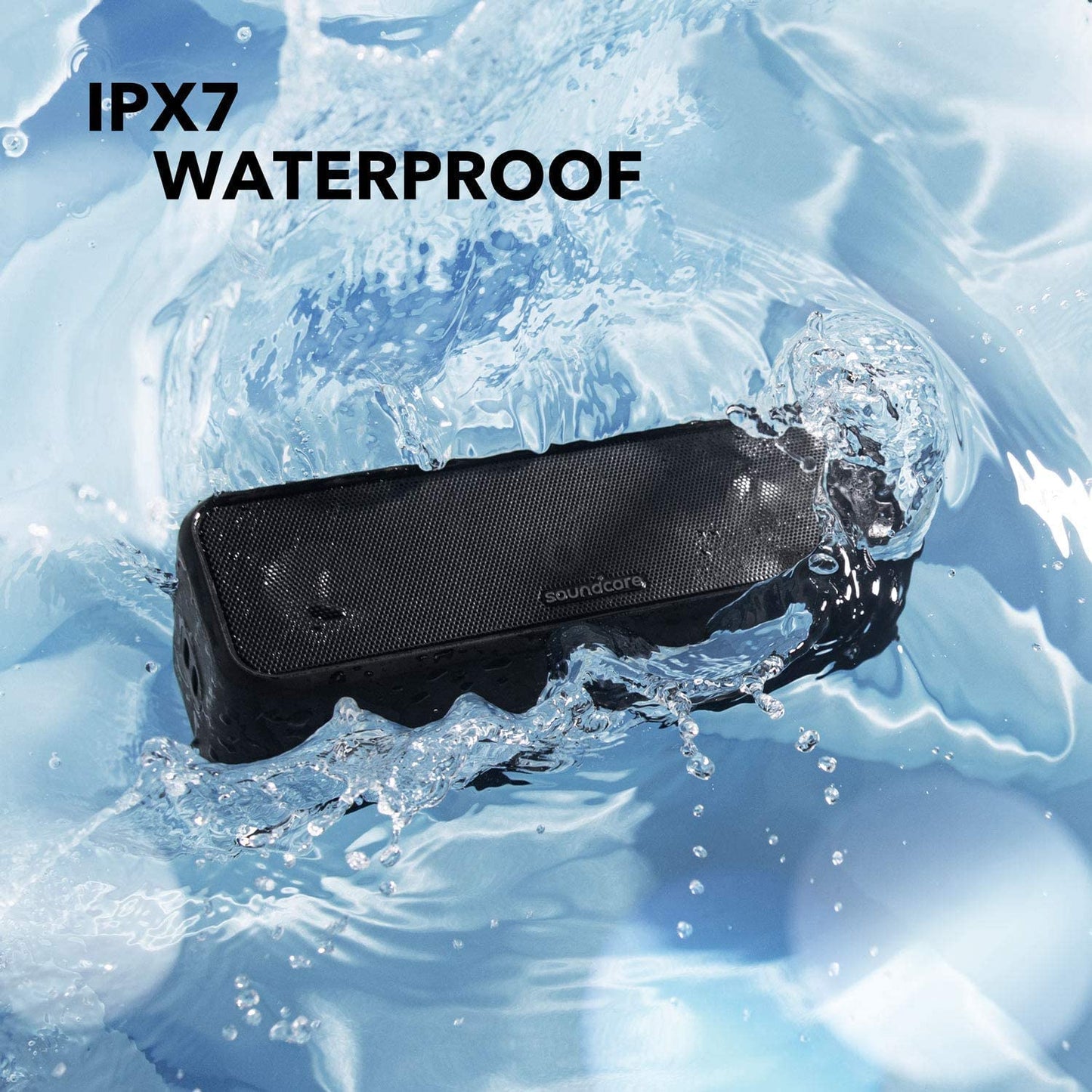 Portable Bluetooth Speaker - Wireless, IPX7 Waterproof, 24H Playtime, Pure Titanium Diaphragm Drivers, Partycast, Bassup, Custom EQ App - for Home, Shower, Outdoor, and Beach