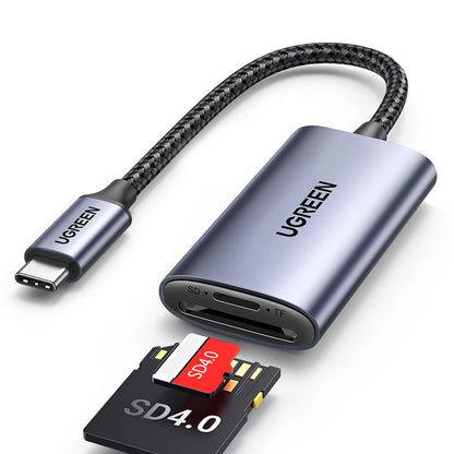 Dual SD/MicroSD Slot for Mac, Windows & More (SD4.0 UHS-II USB-C Card Reader (312MB/s)