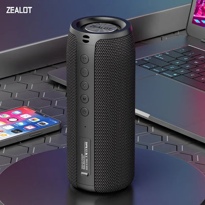 Powerful Waterproof Bluetooth Speaker with Deep Bass, TWS Support & USB/TF Compatibility