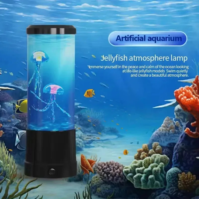Simulated Jellyfish Light Home Bedroom Decoration Led Colorful Aquarium Night Lamp Birthday Gift