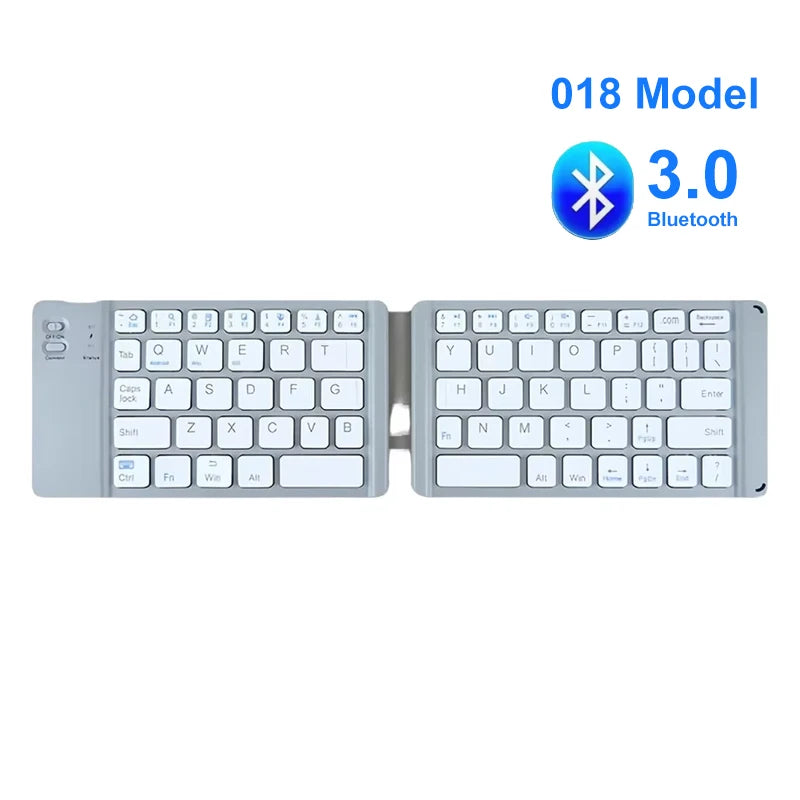 Bluetooth 5.0 Keyboard TriFold Keyboard Mini Keyboard with Touchpad Rechargeable Wireless Keyboard for Windows Android Ios