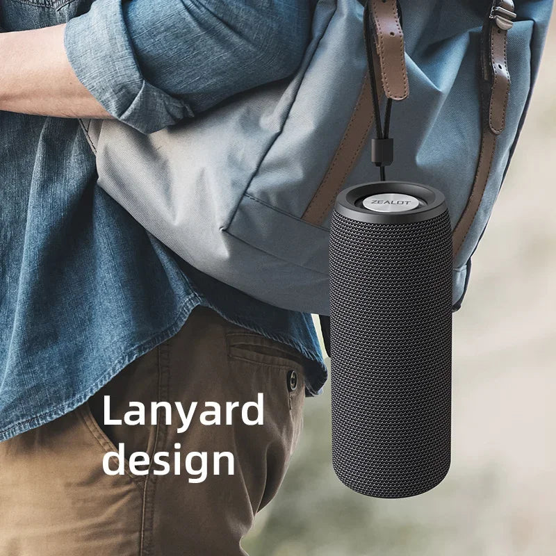 Powerful Waterproof Bluetooth Speaker with Deep Bass, TWS Support & USB/TF Compatibility