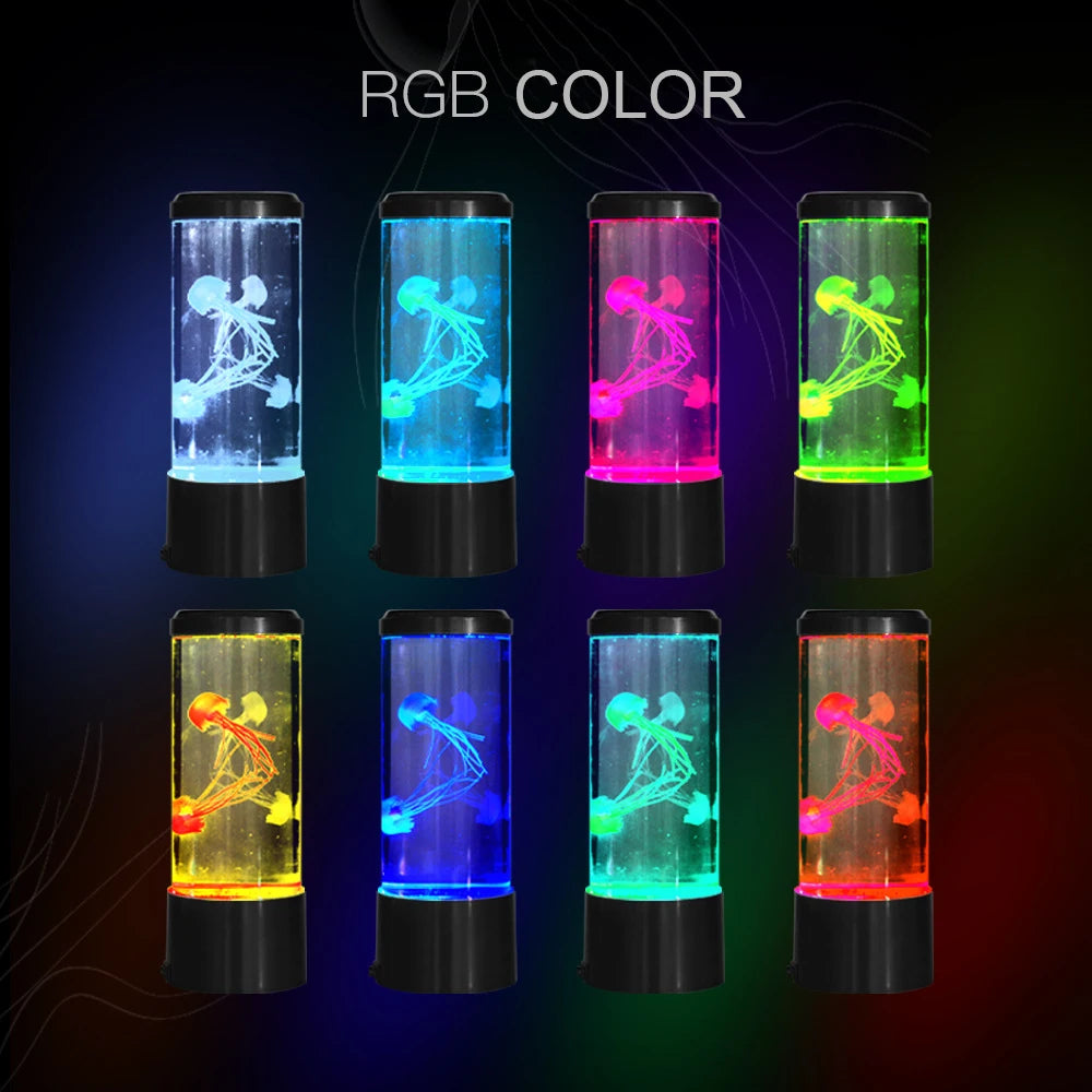 Simulated Jellyfish Light Home Bedroom Decoration Led Colorful Aquarium Night Lamp Birthday Gift