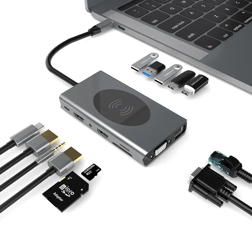 USB C to Hdmi-Compatible Type C HUB 4K 30Hz USB 3.0 HUB Adapter Dock PD 87W USB C Splitter for Macbook Pro Air Samsung S20 Dex