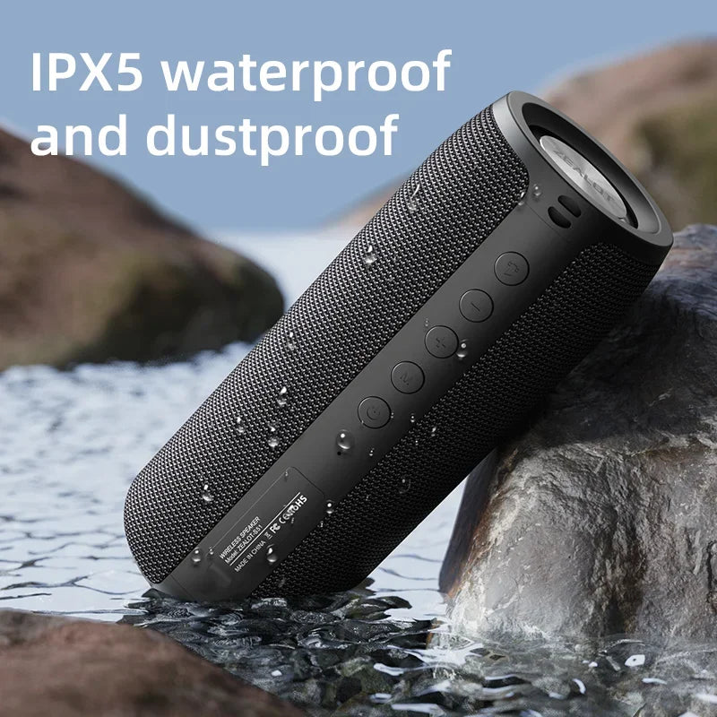 Powerful Waterproof Bluetooth Speaker with Deep Bass, TWS Support & USB/TF Compatibility