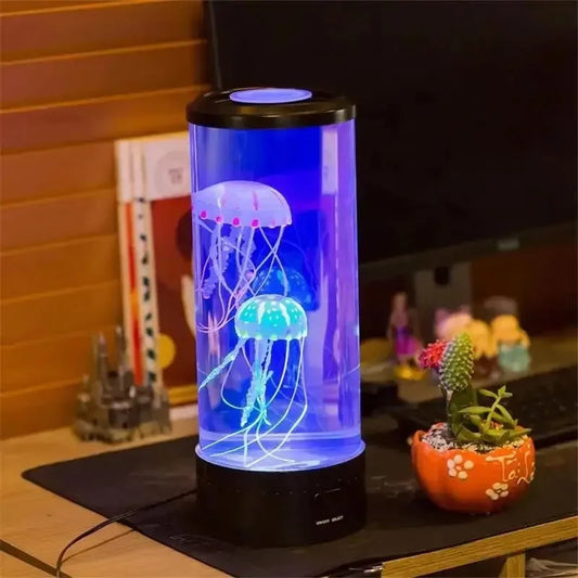 Simulated Jellyfish Light Home Bedroom Decoration Led Colorful Aquarium Night Lamp Birthday Gift