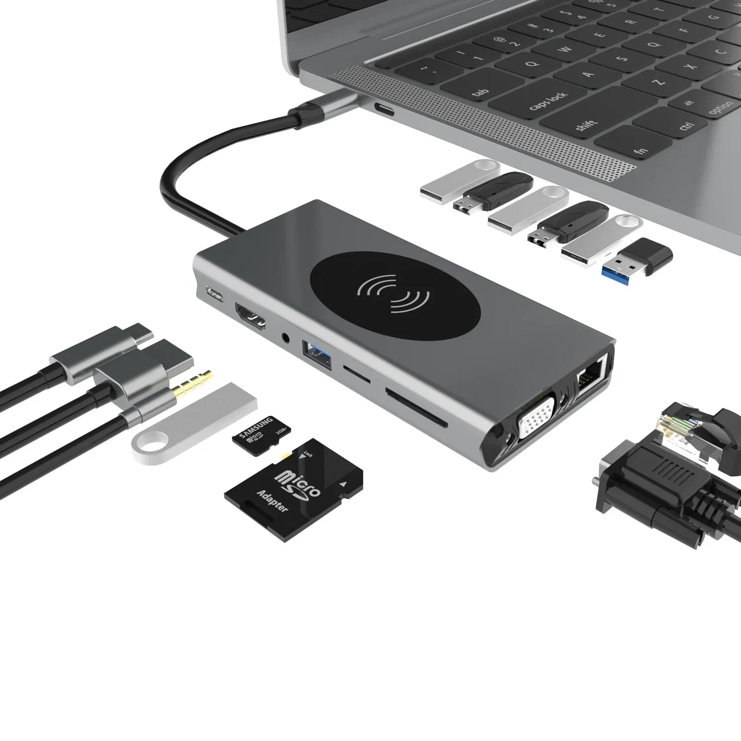 USB C to Hdmi-Compatible Type C HUB 4K 30Hz USB 3.0 HUB Adapter Dock PD 87W USB C Splitter for Macbook Pro Air Samsung S20 Dex