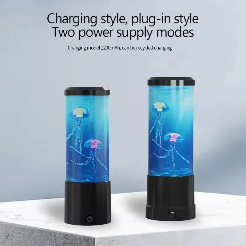 Simulated Jellyfish Light Home Bedroom Decoration Led Colorful Aquarium Night Lamp Birthday Gift