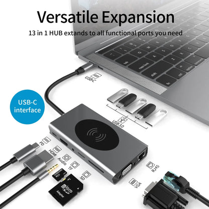 USB C to Hdmi-Compatible Type C HUB 4K 30Hz USB 3.0 HUB Adapter Dock PD 87W USB C Splitter for Macbook Pro Air Samsung S20 Dex