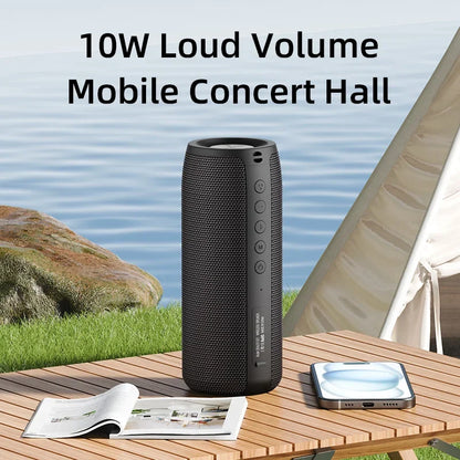 Powerful Waterproof Bluetooth Speaker with Deep Bass, TWS Support & USB/TF Compatibility