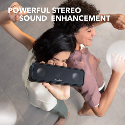 Portable Bluetooth Speaker - Wireless, IPX7 Waterproof, 24H Playtime, Pure Titanium Diaphragm Drivers, Partycast, Bassup, Custom EQ App - for Home, Shower, Outdoor, and Beach