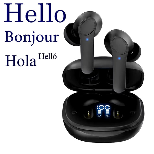 Intelligent Translate Earbuds - Real Time AI Voice Translator 98% Accuracy Support Online Offline 4 Translation Mode
