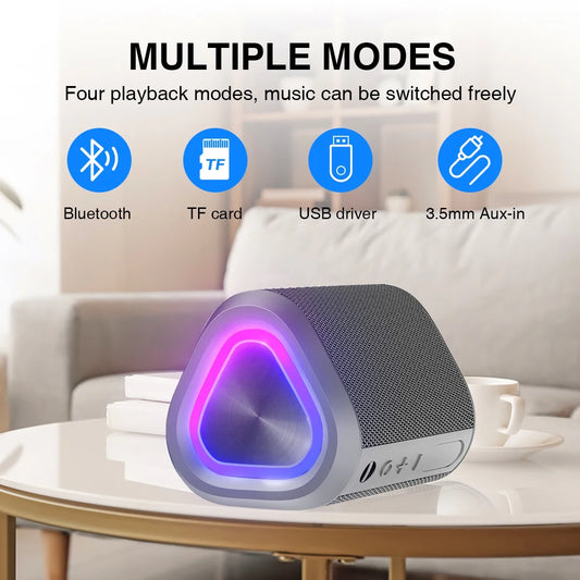 Bluetooth Speaker, Portable Wireless Bluetooth 5.0 Speaker with Stereo Bass, up to 100 Ft Bluetooth Range, IPX7 Waterproof Mini Bluetooth Speaker