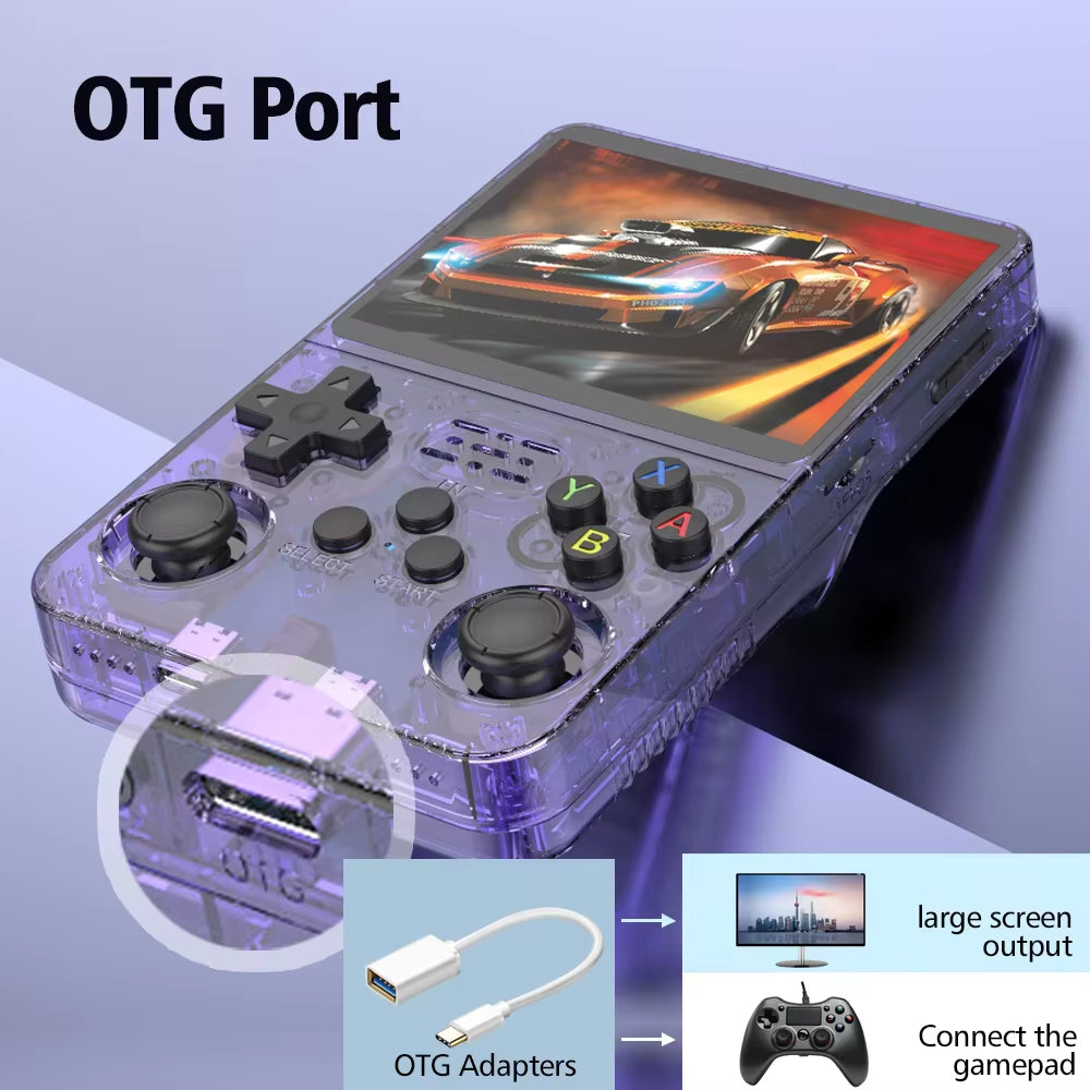NEW R36S Retro Handheld Game Console Linux System 3.5 Inch IPS Screen Portable Pocket Video Player 64GB 128GB Games Kid Gift